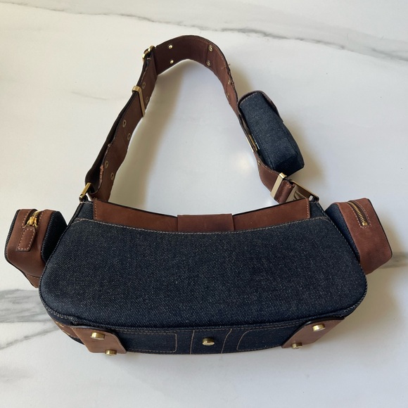 Christian Dior Galliano Denim Street Chic Columbus Bag + Pouches + Belt . - Picture 2 of 13